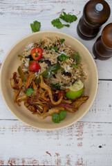 Washed wheat flour seitan dish 