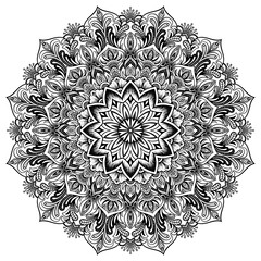 Mandala Shapes Easy For Coloring Vector mandala flower oriental flower pattern illustration