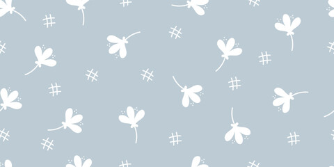 Cloud color pastel vintage floral doodle cartoon pattern