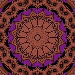 Vector Tribal indian vintage ethnic seamless design. Festive colorful mandala pattern