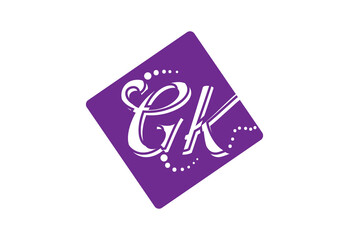 GK letter logo and icon design template