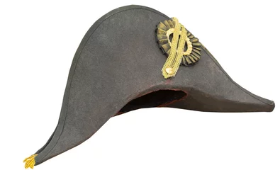Fotobehang bicorne or bicorn is a historical form of hat with two-corners © AVD