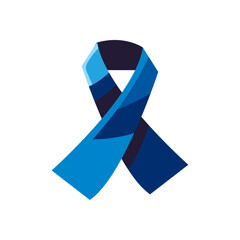 flat blue movember ribbon