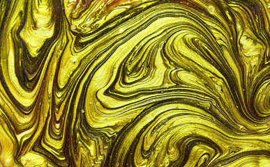 Liquid acrylic luxury golden texture