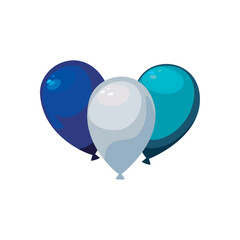 flat blue balloons