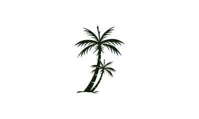 sun beach logo design, sunset with island logo design vector illustration