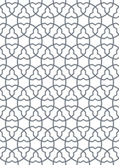 Geometric seamless vector pattern.  Traditional arabic background. Simple monochrome graphic design