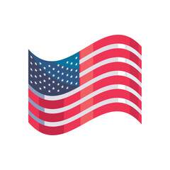 Fototapeta premium flat american flag