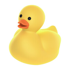 3d floating element duck icon, 3d render, transparent background, cute duck icon. 