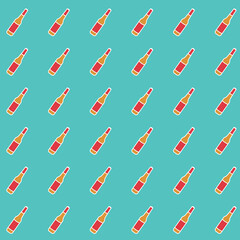 Bottle of beverage seamless repeating pattern