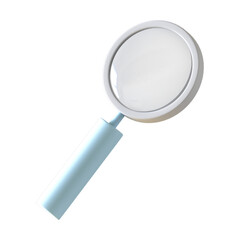 3d floating element magnifying glass icon 