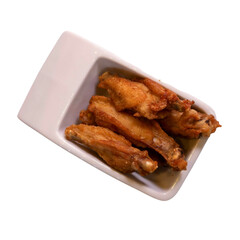 Fried chicken wings. isolated on a white background.