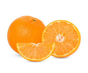Fresh orange isolated on transparent background (.PNG)