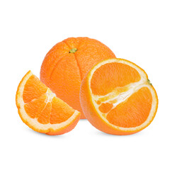Fresh orange isolated on transparent background (.PNG)
