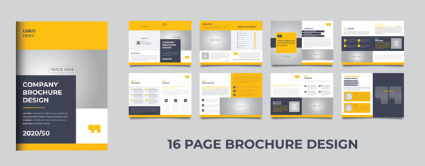 company brochure and magazine template layout design