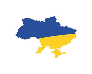 flat ukraine map