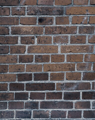 Background of old vintage brick wall. Close up, can be used as a background