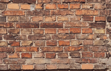 old red brick wall texture background