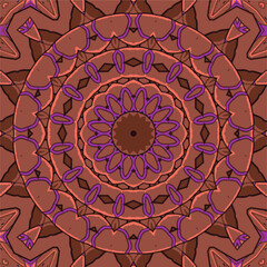 Vector Tribal indian vintage ethnic seamless design. Festive colorful mandala pattern
