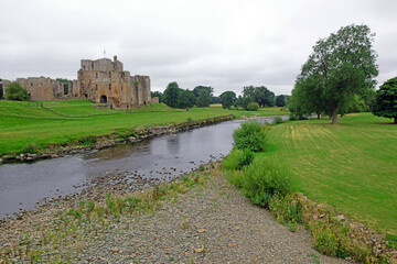 Fototapeta na wymiar Brough castle by the River Eamont, Cumbria, England.
