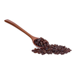 Dried raisins isolated on transparent background (.PNG)