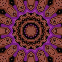 Vector Tribal indian vintage ethnic seamless design. Festive colorful mandala pattern