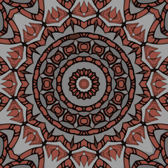 Vector Tribal indian vintage ethnic seamless design. Festive colorful mandala pattern