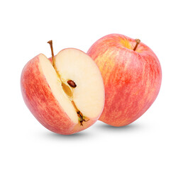 Fresh apple isolated on transparent background (.PNG)