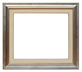 Silver Picture frame isolated on transparent background