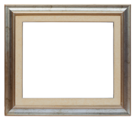Silver Picture frame isolated on transparent background