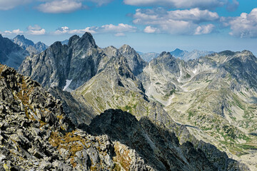 High Tatras scenery from Slavkovsky peak, High Tatras, Slovakia