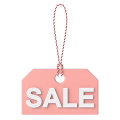 Sale tag. Sale label. 3D tag.