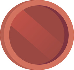 Shiny Bronze Coin Vector Illustration