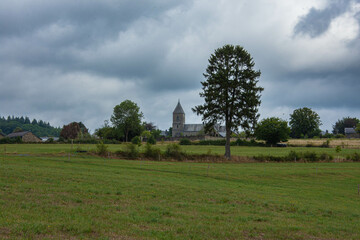 Le village de Stoumont en Belgique, haut lieu de la bataille des Ardennes