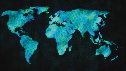 world map circles