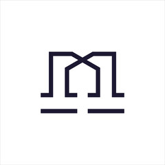 letter m logo vector one template