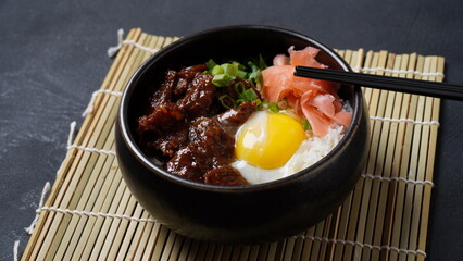 Gyudon : japanese food with beef and rice