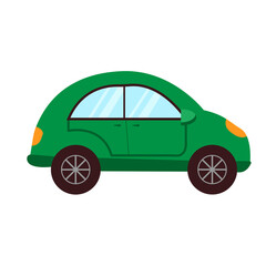 Obraz na płótnie Canvas Automobile. A self-propelled vehicle with an engine for the transport of goods and passengers on trackless tracks. Children's toy car. Cartoon car. Jpg jepeg illustration isolated icon on white backgr