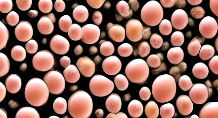 3D render bacteria virus, 3d render microbe. Bacteria virus or germs microorganism cells under microscope.