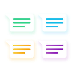 Green blue purple yellow menu folder icon, simple icon, business icon glossy icons se