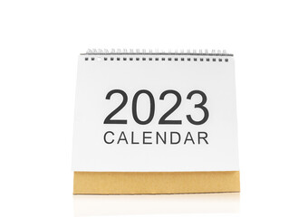 Calendar 2023, new year concept 2023 isolated on white background.