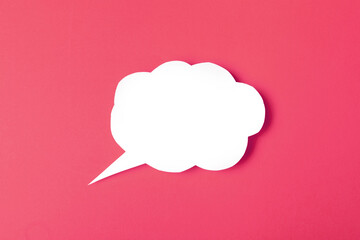 Speech bubble on color background text palce- Image