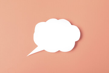 Speech bubble on color background text palce- Image