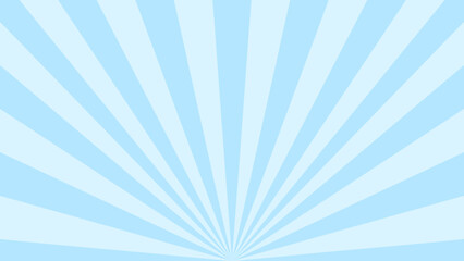 Blue background sun rays pattern abstract design.