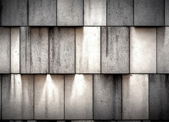 Concrete Wall with High Texture and Light