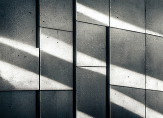 Concrete Wall with High Texture and Shadows