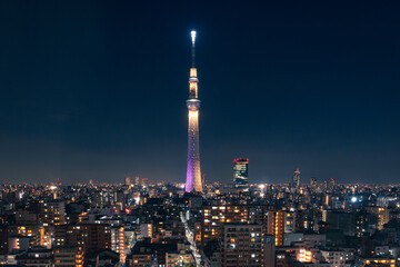 Tokyo Skytree At Night, Japan