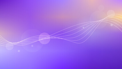 Abstract Blended Gradients Background with Bokeh Lights, Purple Lights with Wavy Lines