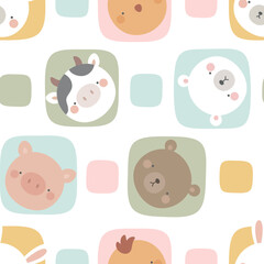 Seamless farm animals pattern © Gabriel Onat