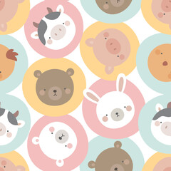 Seamless farm animals pattern © Gabriel Onat